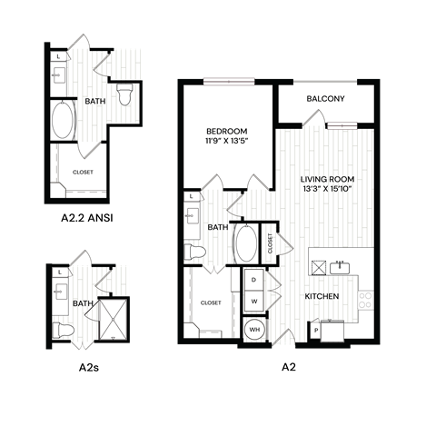 Aura Southgate A2.2 ANSI Floor Plan
